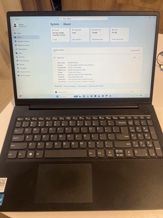 Lenovo V15 G3 I3- 125U / SSD Nvme 512GB