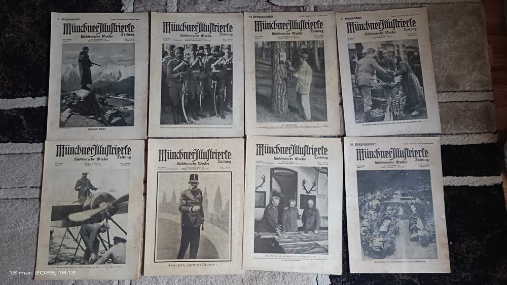WW1- Lot ziare ”Münchner Illustrierte Zeitung”