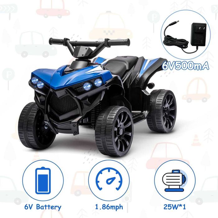 Детско акумолаторно ATV електрическо АТV 6V моторче за деца с музика