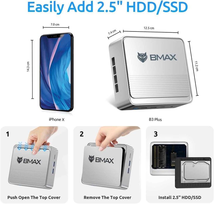Мини компютър BMAX B3 Plus N5095 8GB/256GB