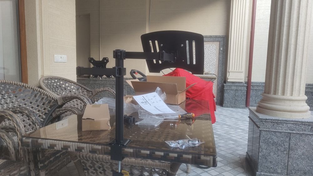 Настольный кронштейн крепления для ноутбука и монитора