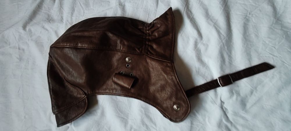 Cască de piele aviator