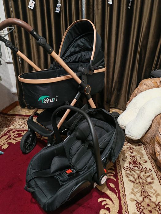 Детская коляска 3 в 1 , с рождения + автокресло(новая)