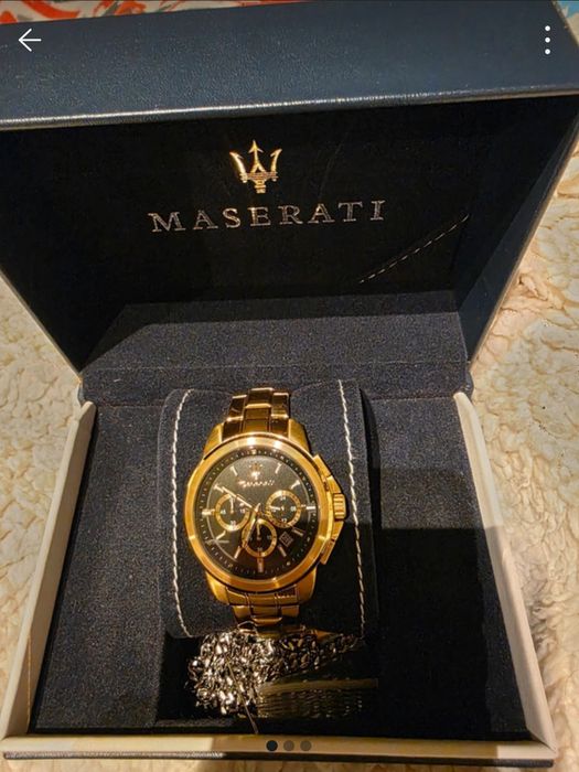 Ceas maserrati gold nou