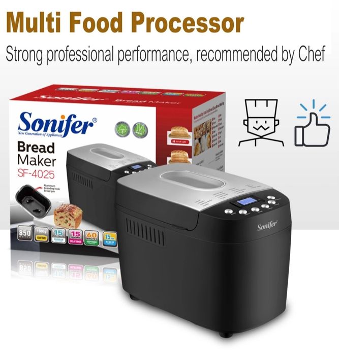 Новый в упаковке! Хлебопечка Sonifer SF 4025! Bread maker! Хлебопечки!