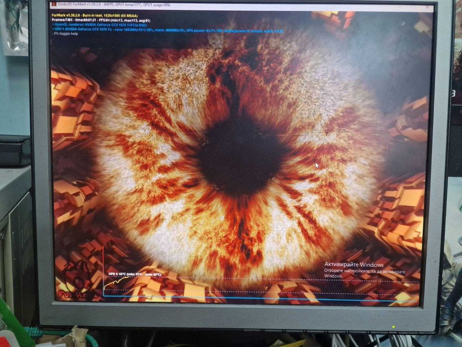 Geforce ASUS ROG-STRIX-GTX1070TI-A8G-GAMING Гаранция 3 месеца