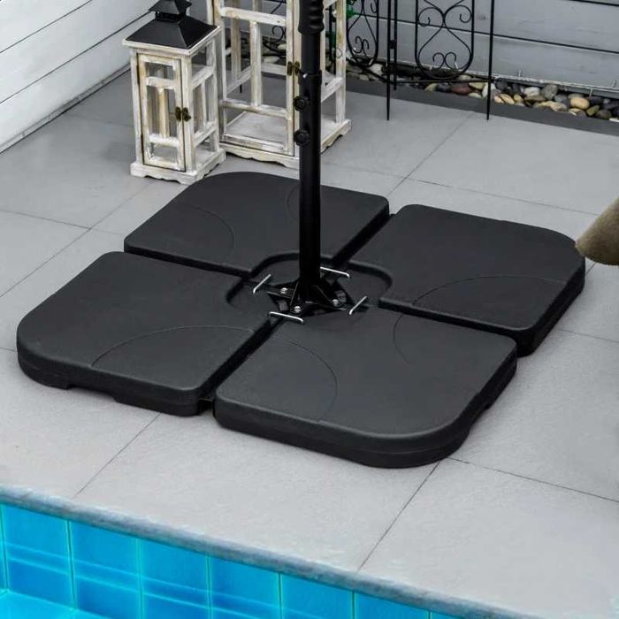 Тежести Outsunny за стойки за чадъри, пълнителни, 104 см x 104 см x 7,5 В см