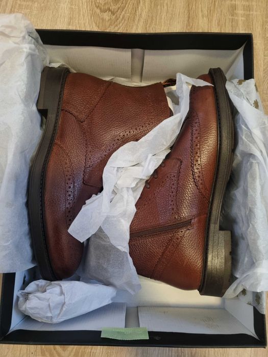 Нови италиянски кожени мъжки ботуши Marco Tozzi