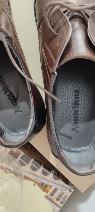 Туфли кожаные коричневые