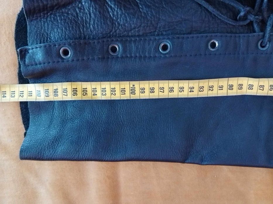 Черен мото панталон ,мъжки панталон, гащеризон от ек