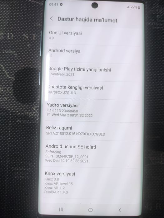 Samsung galaxy note 10 5G 12/256