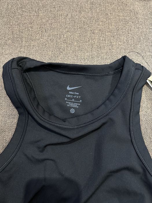 Nike Dri-FIT дамски спортен комплект – клин + топ, черен, размер M