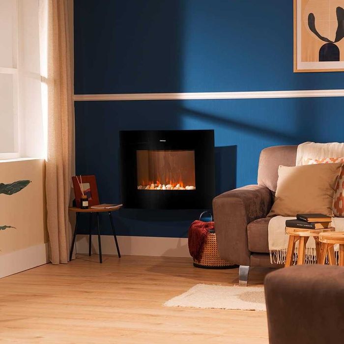 Електрическа камина Cecotec Ready Warm 3550 Curved Flames Connected. 2000W, размер 35", WiFi, дист. управление, извит панел, таймер, 30м²