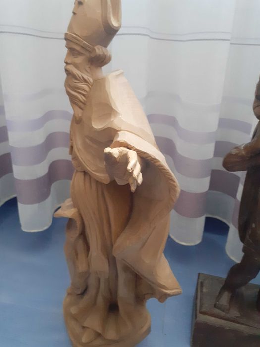 statueta lemn Sfantul Cristofor statueta religioasa lemn 53 cm