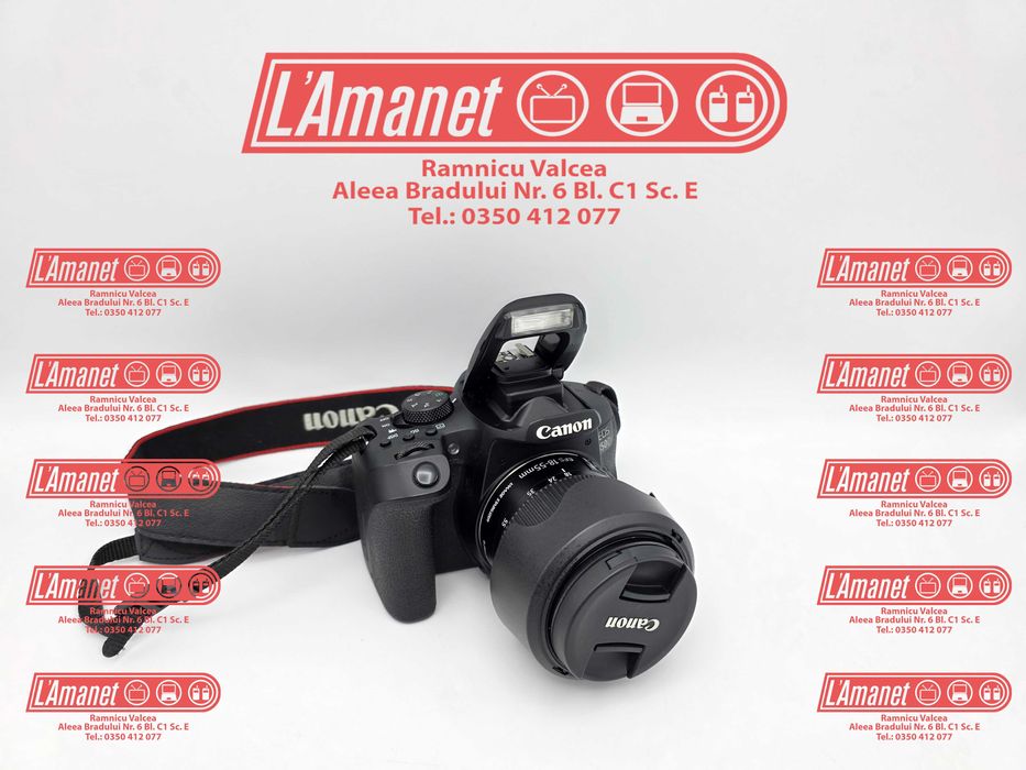 Aparat Foto DSRL Canon EOS D850D 24.1 Mpx Obiectiv Canon EFS18-55mm Parasolar Stare Buna