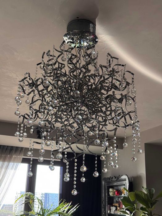 Candelabru cristale naturale 80CM - MOBEXPERT