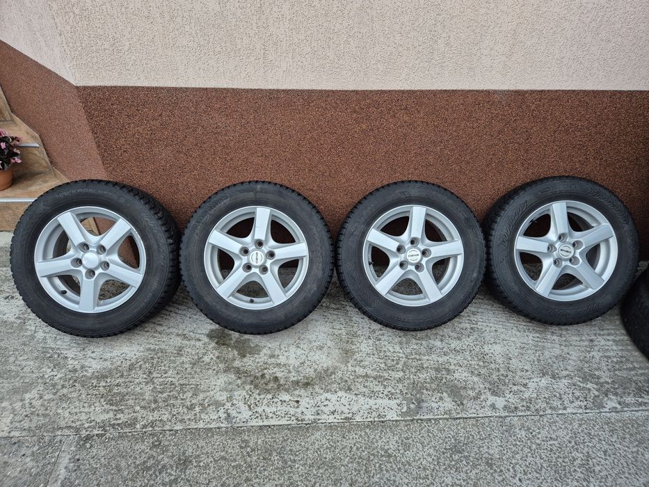 Jante Enzo R15 5x112 cu anvelope iarna Nokian 195/65R15