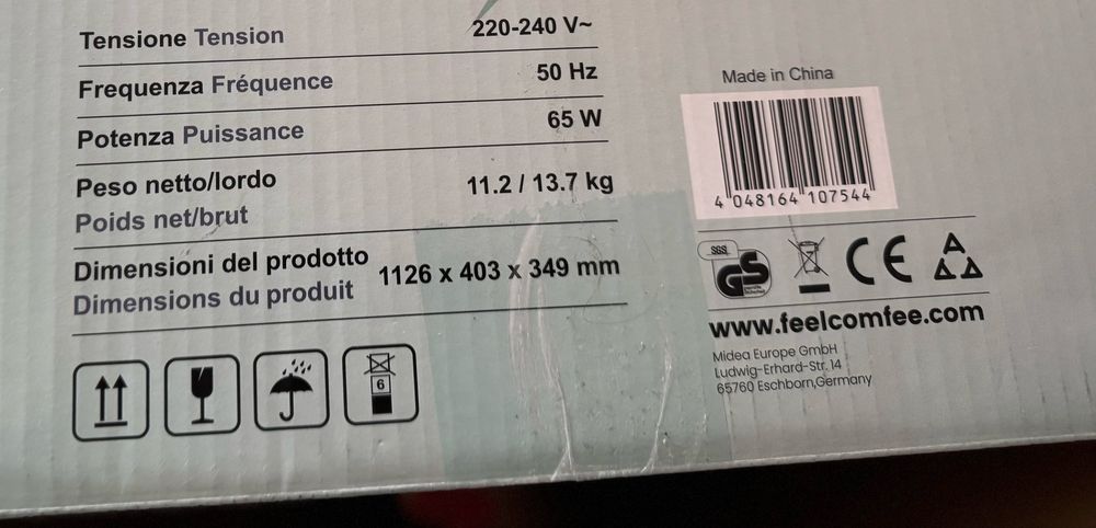 Comfee Silent Air Cooler AC 120-19ARB