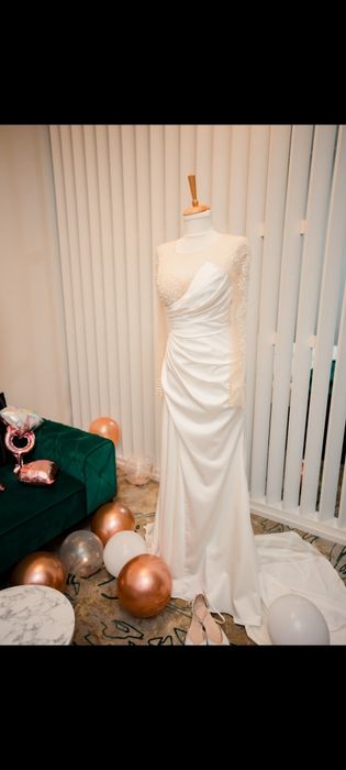 Rochie mireasa tafta model Doua Inimi colecția 2024