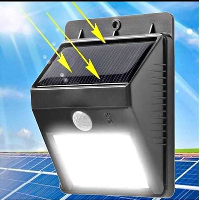 LED Соларна Лампа със Сензор за Движение