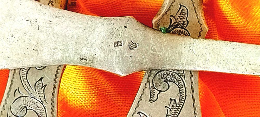 6 lingurite argint , marcaj delfini