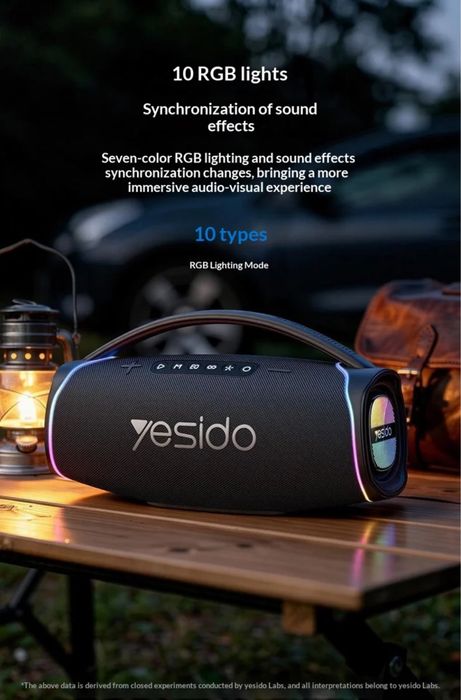 Портативная колонка Yesido YSW45 / YSW46 с караоке и RGB 120вт/220вт