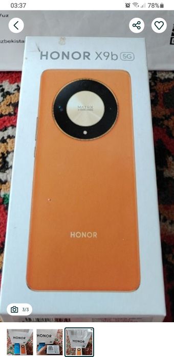 Honor X9B 256gb 170$