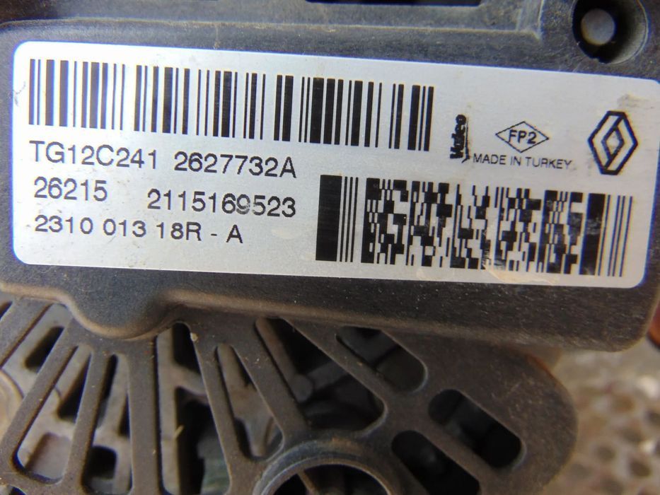 Alternator Dacia Duster 1.5 Nissan Qashqai Renault megane cod 231001318r clio 4 sandero dokker lodgy kadjar captur