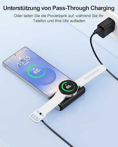 Мини power bank 5000mAh 3-в-1 за Samsung и iPhone USB-C