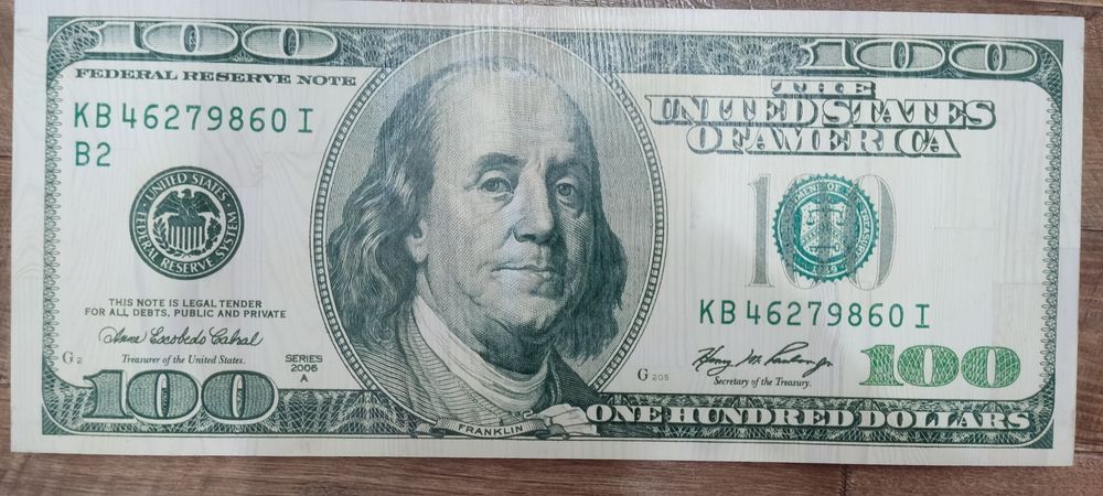 Картина 100 долларов - печать UV