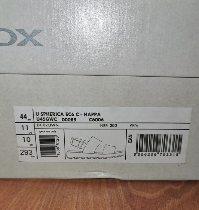 Sandale Geox, purtate o singura data, piele naturala, mar. 44