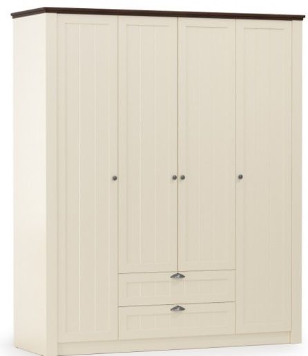 Шкаф олмеко цвет беж 4 дверный вместителный гарнитур спальня
