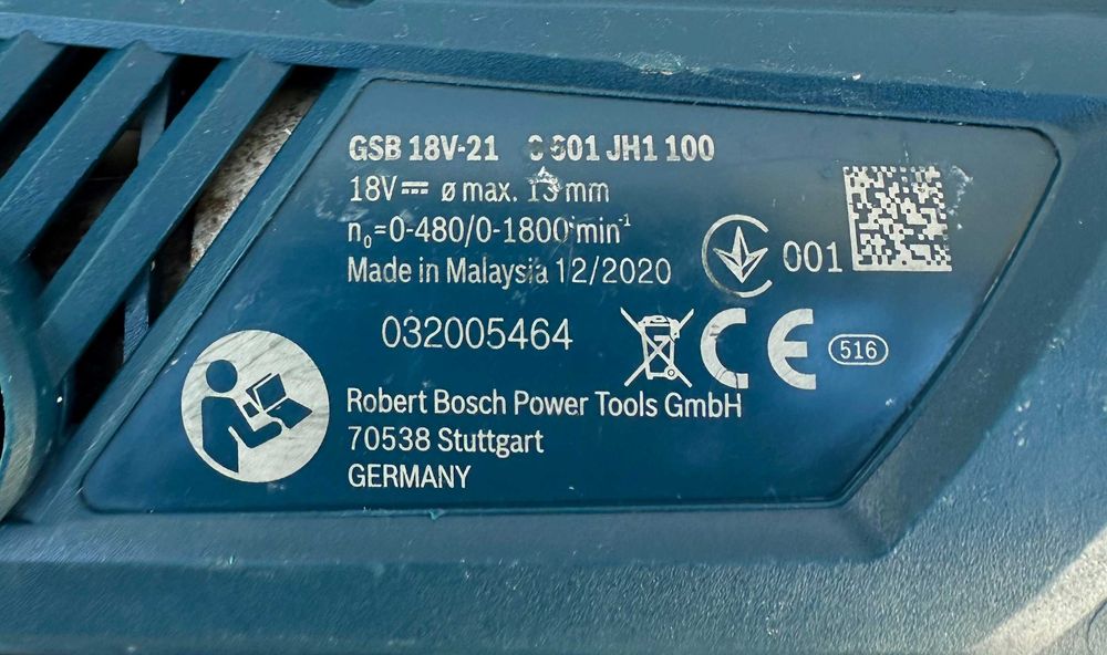 BOSCH GSB 18V-21 - Ударен акумулаторен винтоверт 18V