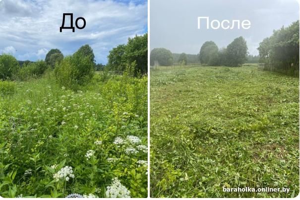 Покос травы, уборка двора, даче, частный дом,