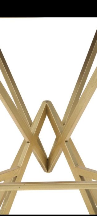 Taburet din metal aurit și catifea DECOR