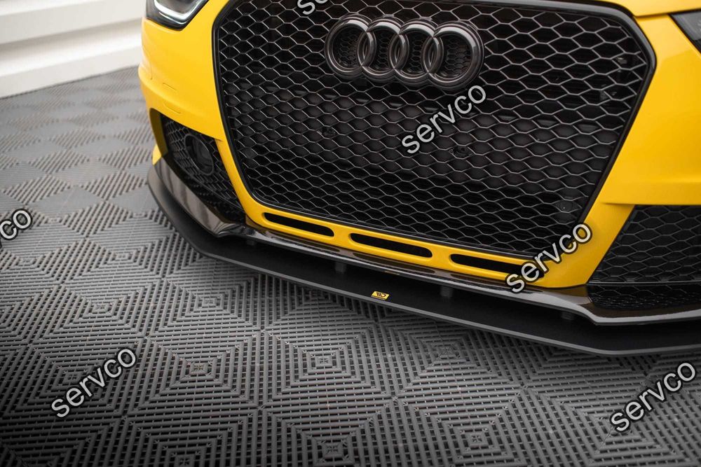 Prelungire splitter bara fata Audi RS4 B8 2012-2015 v14 - Maxton Design
