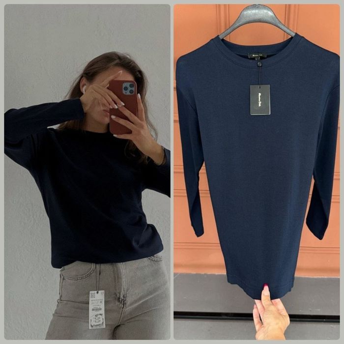 Хлопковые лонгсливы под  Massimo Dutti