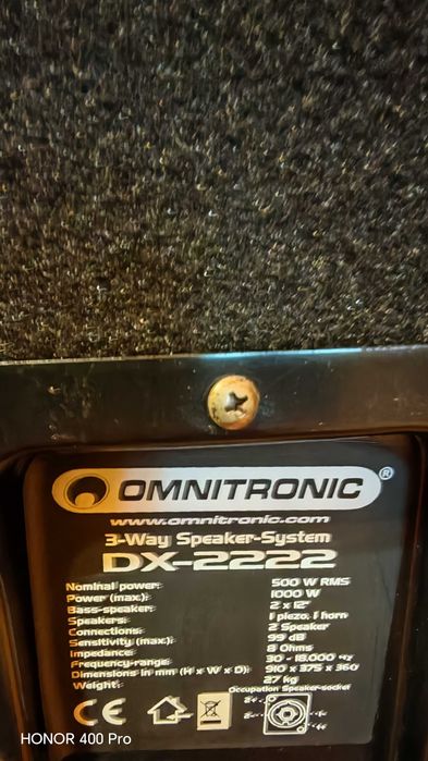 Omnitronic DX-2222 - Set boxe difuzoare