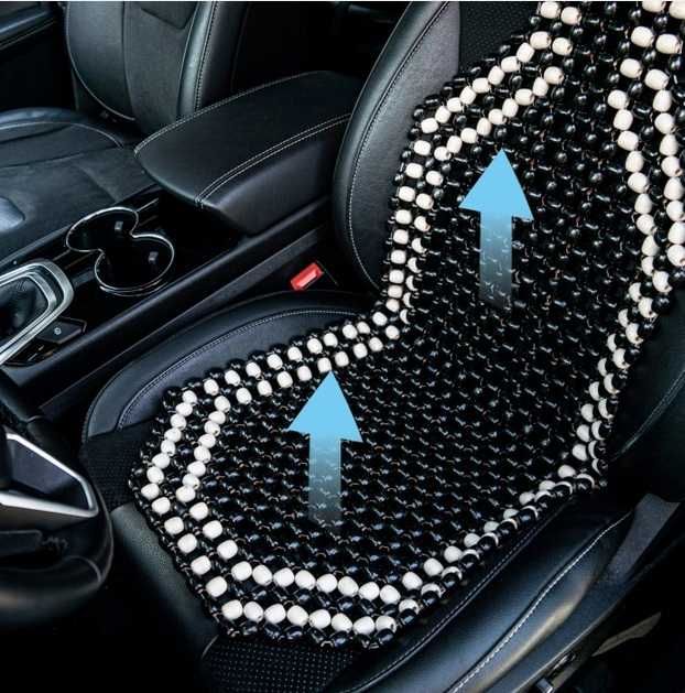 Масажор с топчета за кола, подложка за седалка, черно бели топчета