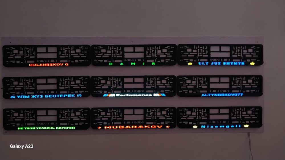 Светящиеся ЛЭД подномерники