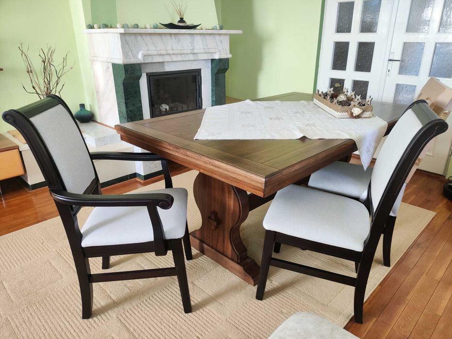 Set 8 Scaune Maiestuos - Eleganță Clasică din Fag Masiv