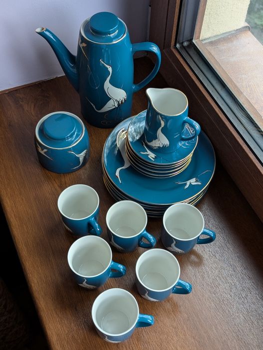 Serviciu de cafea, porțelan China, retro