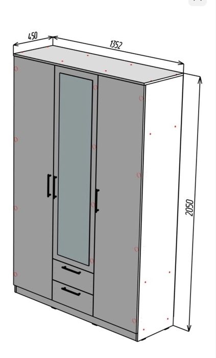 Шкаф распашной новый
