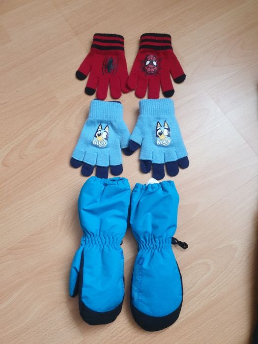 Set panatloni de ski Decathlon Wedze copii cu manusi 3-4ani 91-104