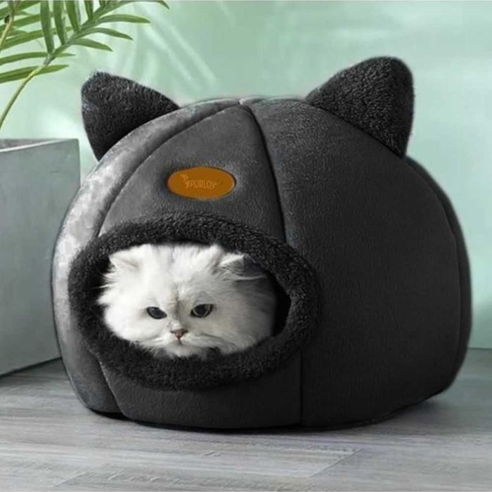 Къща за коте / легло за котка Purlov, черна