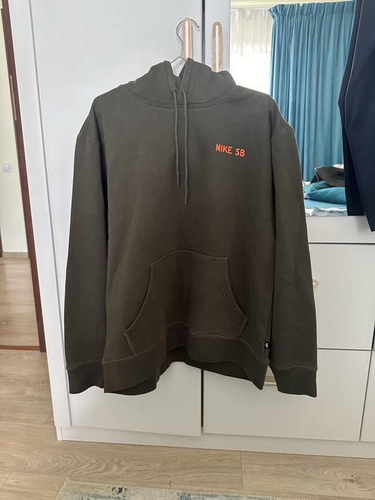 Nike Sb Cone Hoodie Cargo Khaki,Total Orange