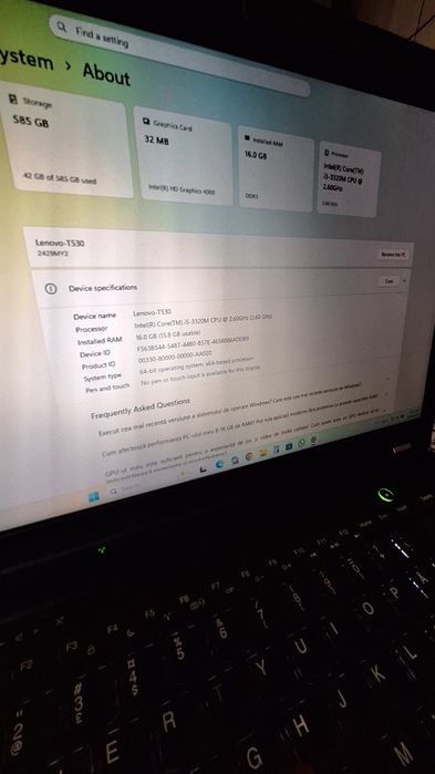 Lenovo Thinkpad T530 tastatura iluminata