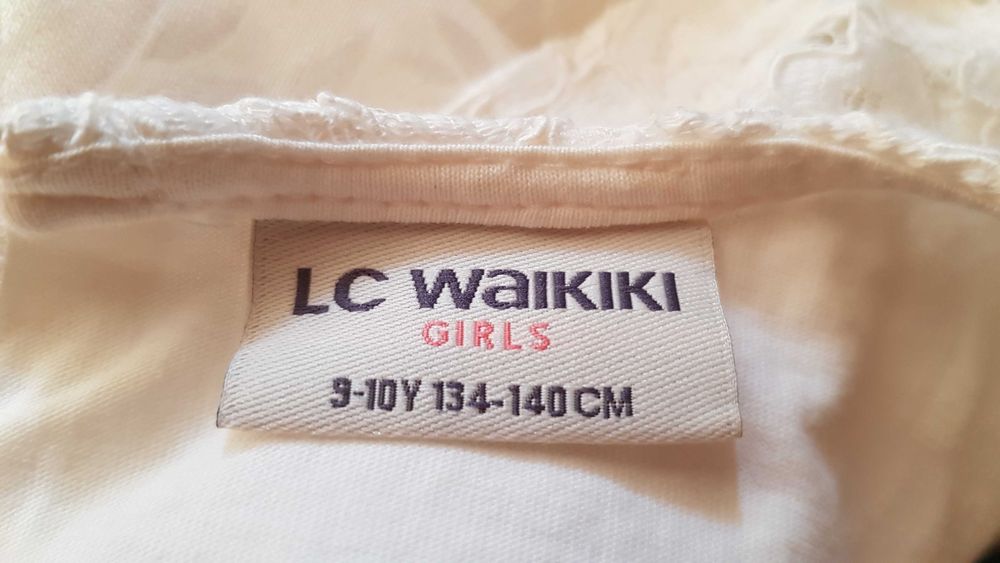 Детска бяла дантелена рокля  WAIKIKI 134-140
