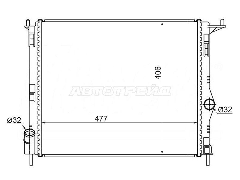 Радиатор Renault Logan