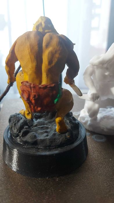 Statueta Rahan printata 3D, pictata